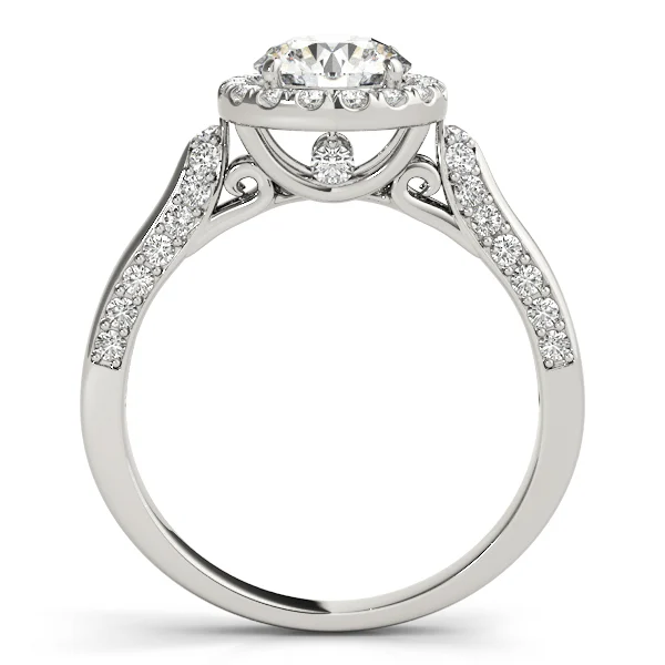 Solitaire Halo Engagement Ring - Image 2