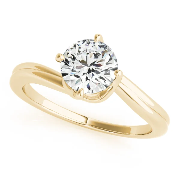 Round Solitaire Bypass Engagement Ring - Image 4