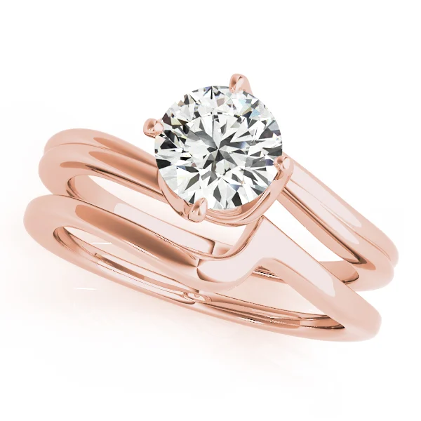 Round Solitaire Bypass Engagement Ring - Image 9