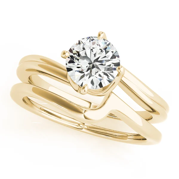 Round Solitaire Bypass Engagement Ring - Image 6