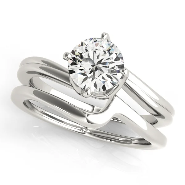 Round Solitaire Bypass Engagement Ring - Image 3