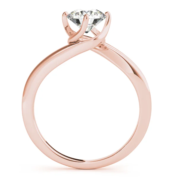 Round Solitaire Bypass Engagement Ring - Image 8