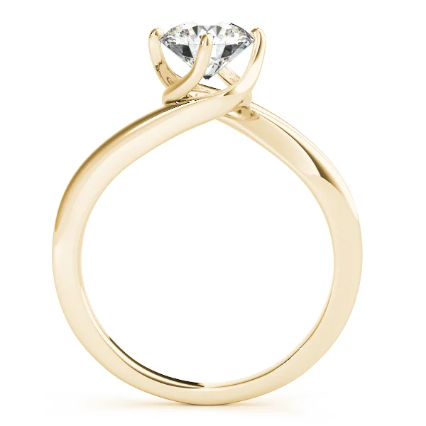 Round Solitaire Bypass Engagement Ring - Image 5