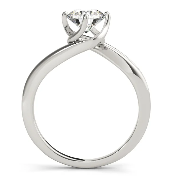 Round Solitaire Bypass Engagement Ring - Image 2