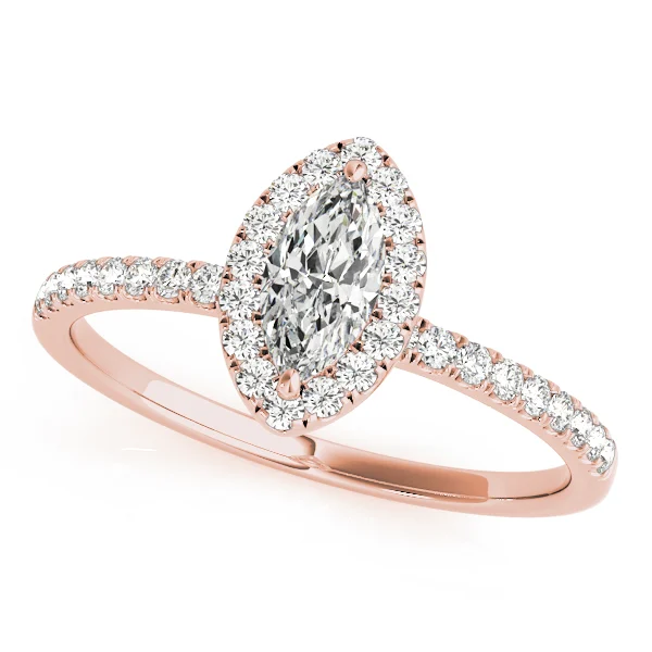 Marquise Halo Engagement Ring - Image 11