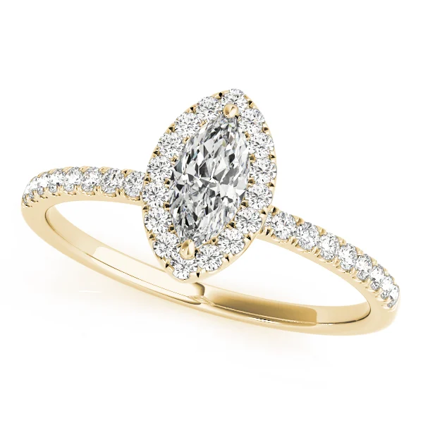 Marquise Halo Engagement Ring - Image 6
