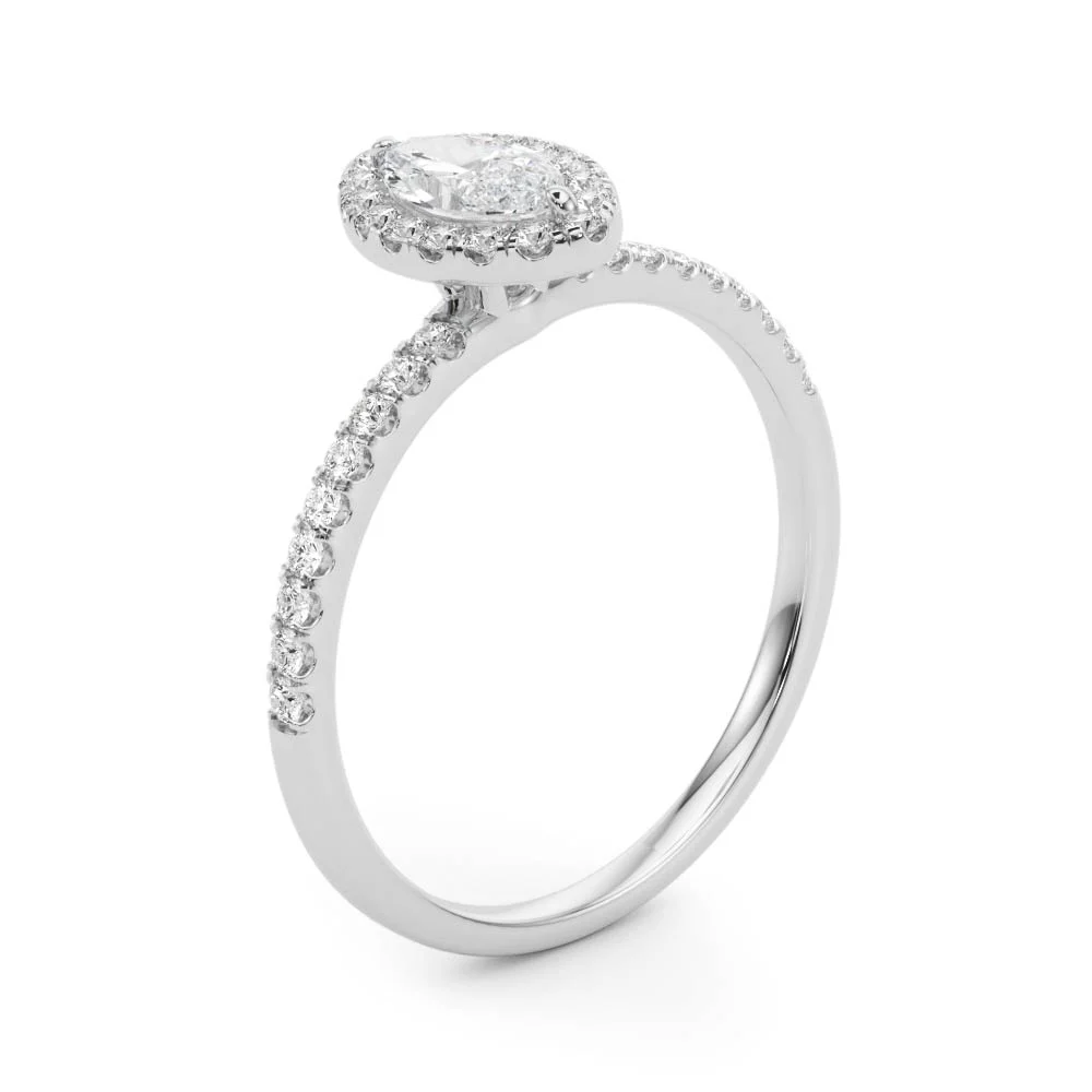 Marquise Halo Engagement Ring - Image 4