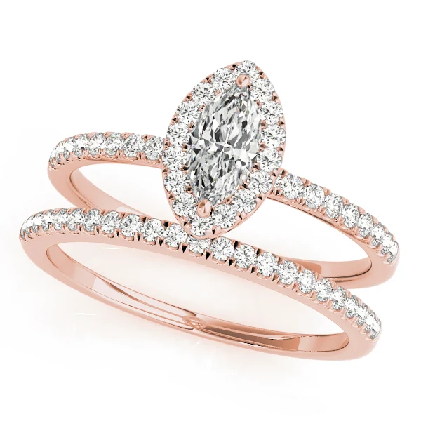Marquise Halo Engagement Ring - Image 13