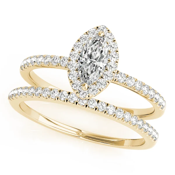 Marquise Halo Engagement Ring - Image 8