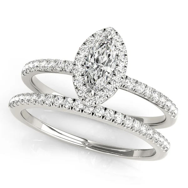 Marquise Halo Engagement Ring - Image 3