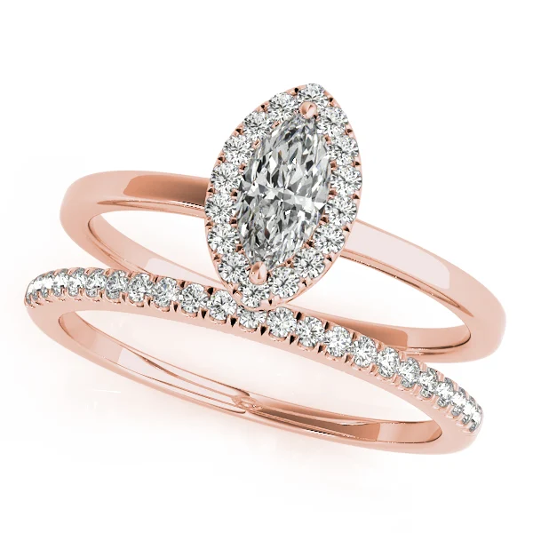 Marquise Halo Engagement Ring - Image 13