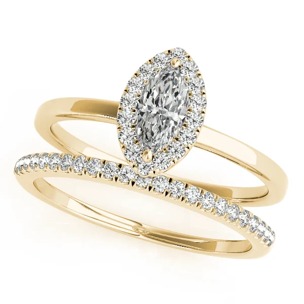 Marquise Halo Engagement Ring - Image 8