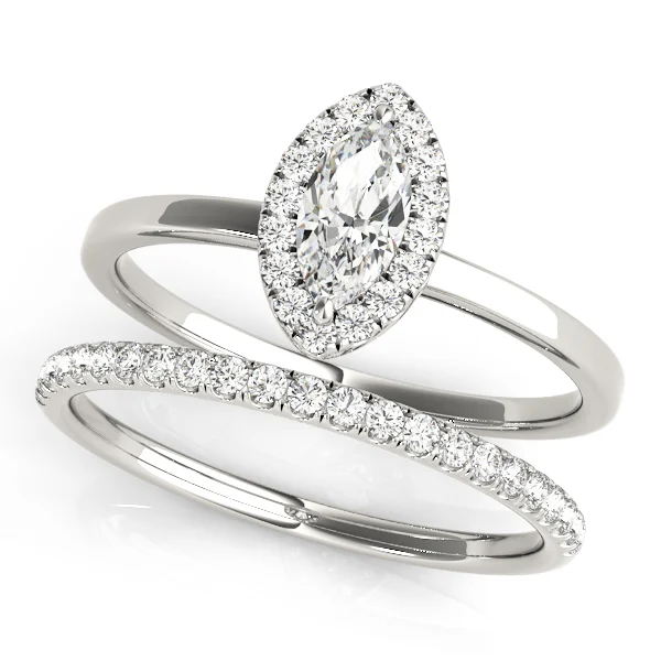 Marquise Halo Engagement Ring - Image 3