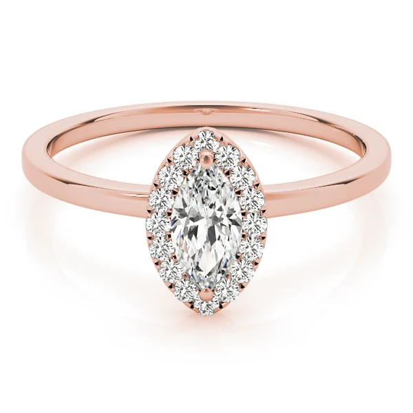 Marquise Halo Engagement Ring - Image 15