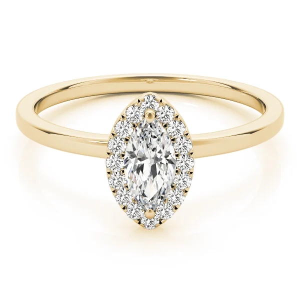 Marquise Halo Engagement Ring - Image 10