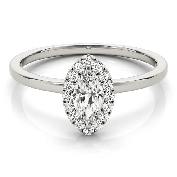 Marquise Halo Engagement Ring - Image 5