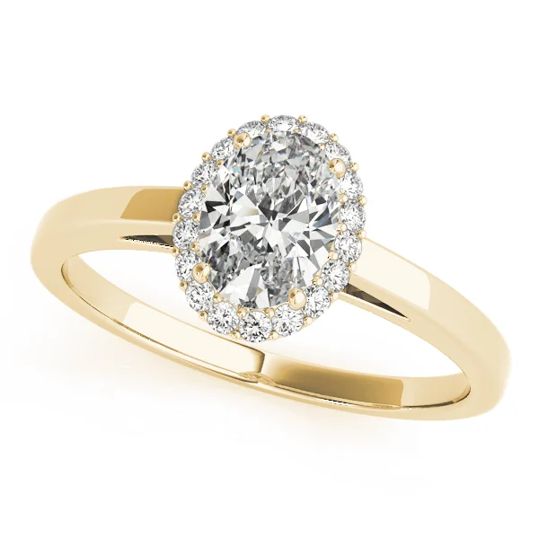 Oval Halo Engagement Ring - Image 6