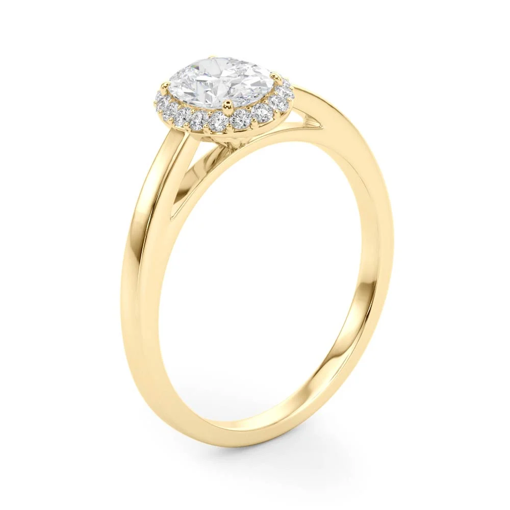 Oval Halo Engagement Ring - Image 9