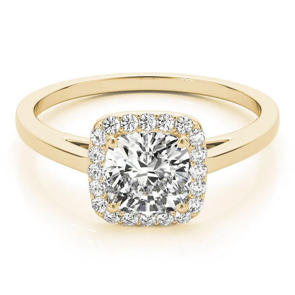 Cushion Shape Cathedral Halo Engagement Ring - Image 9
