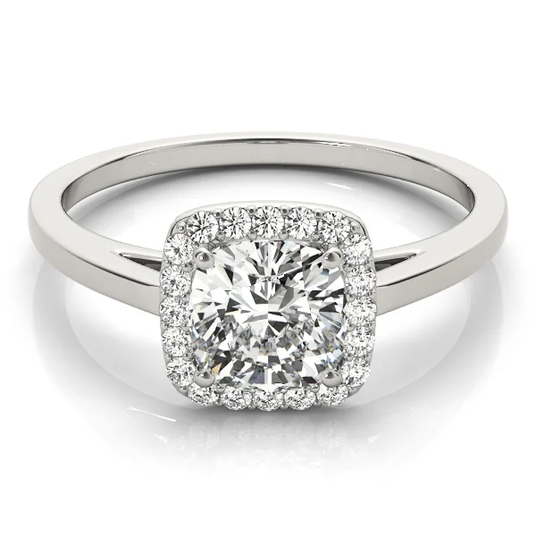 Cushion Shape Cathedral Halo Engagement Ring - Image 5