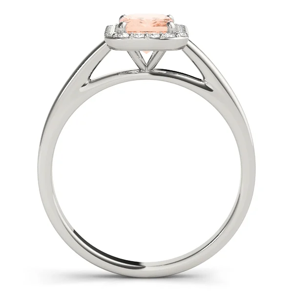 Halo Emerald Cut Engagement Ring - Image 11