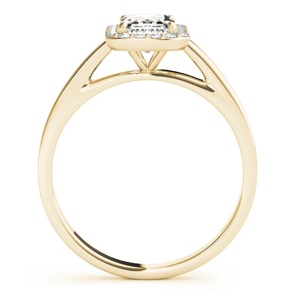 Halo Emerald Cut Engagement Ring - Image 5