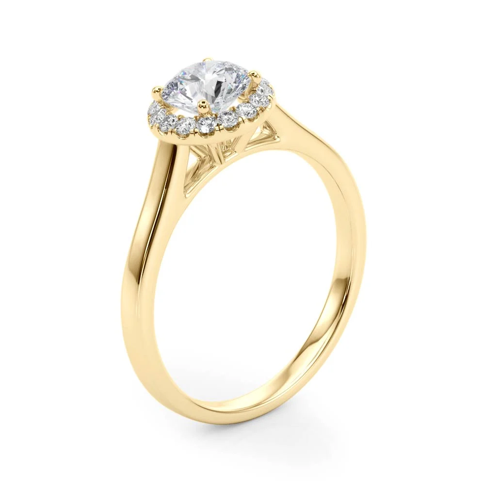 Round Halo Engagement Ring - Image 10