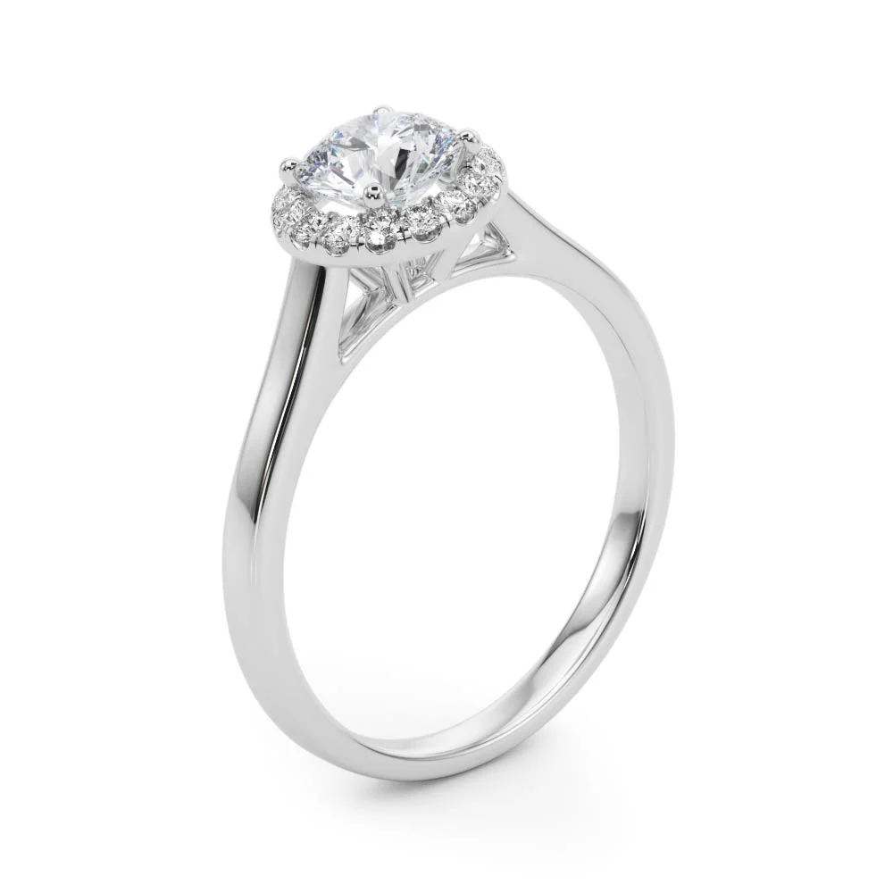 Round Halo Engagement Ring - Image 5