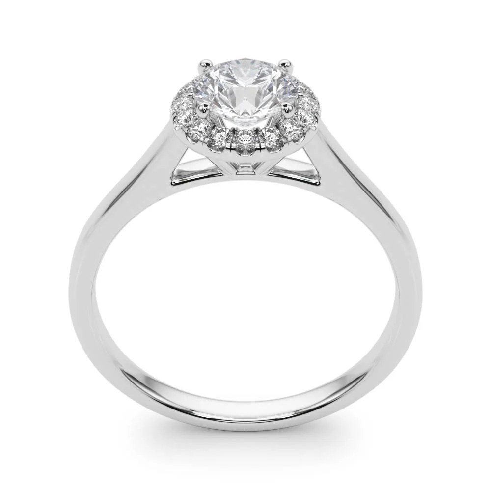 Round Halo Engagement Ring - Image 4