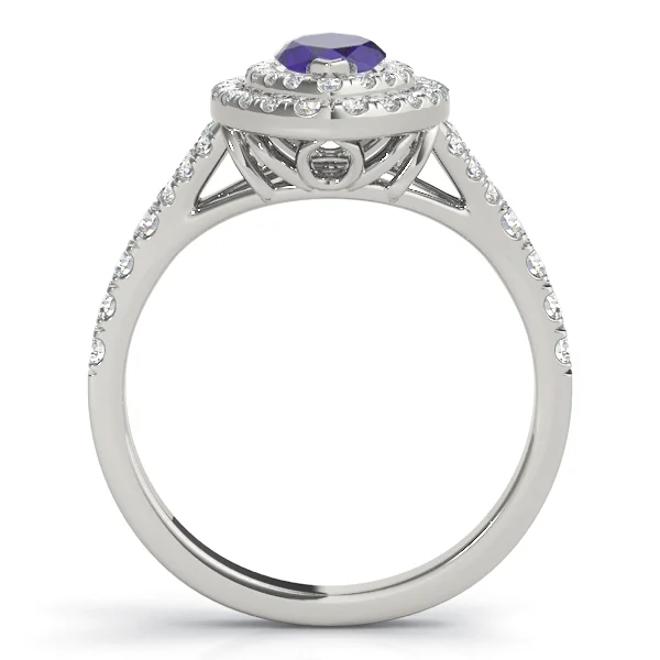 Double Halo Marquise Split Shank Engagement Ring - Image 11