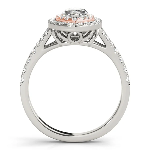 Double Halo Marquise Split Shank Engagement Ring - Image 8