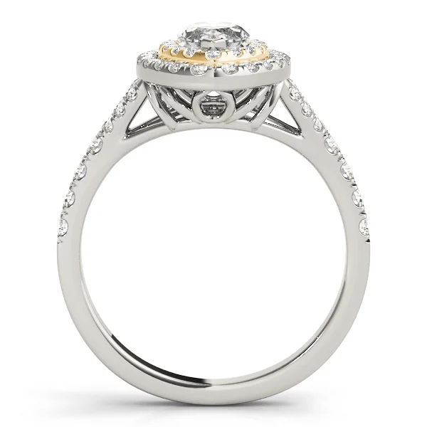 Double Halo Marquise Split Shank Engagement Ring - Image 5