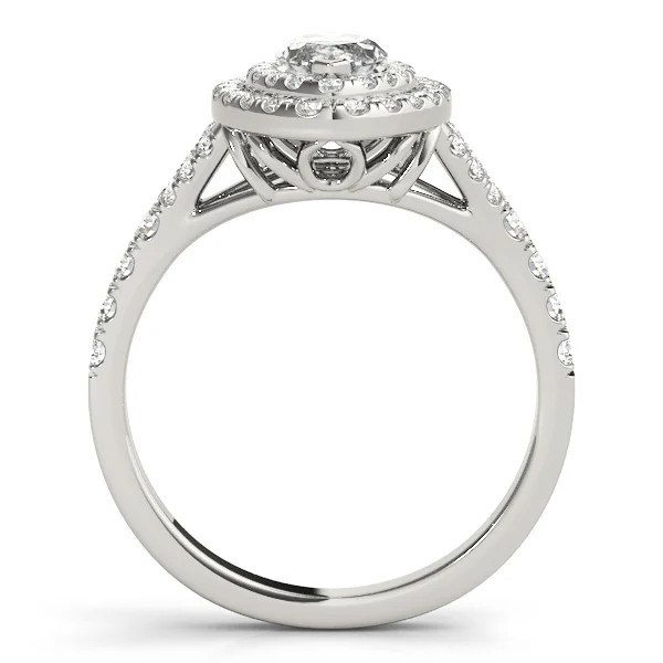 Double Halo Marquise Split Shank Engagement Ring - Image 2