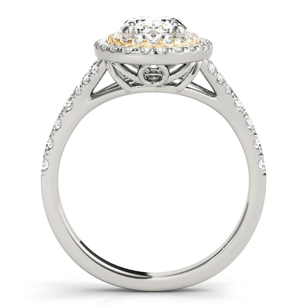 Oval Double Halo Split Shank Engagement Ring - Image 5