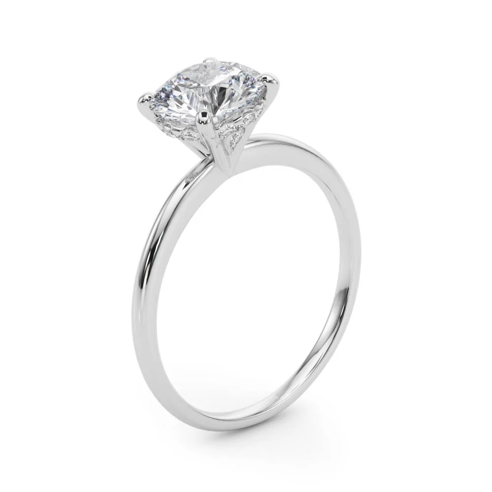 Round Solitaire Engagement Ring - Image 4