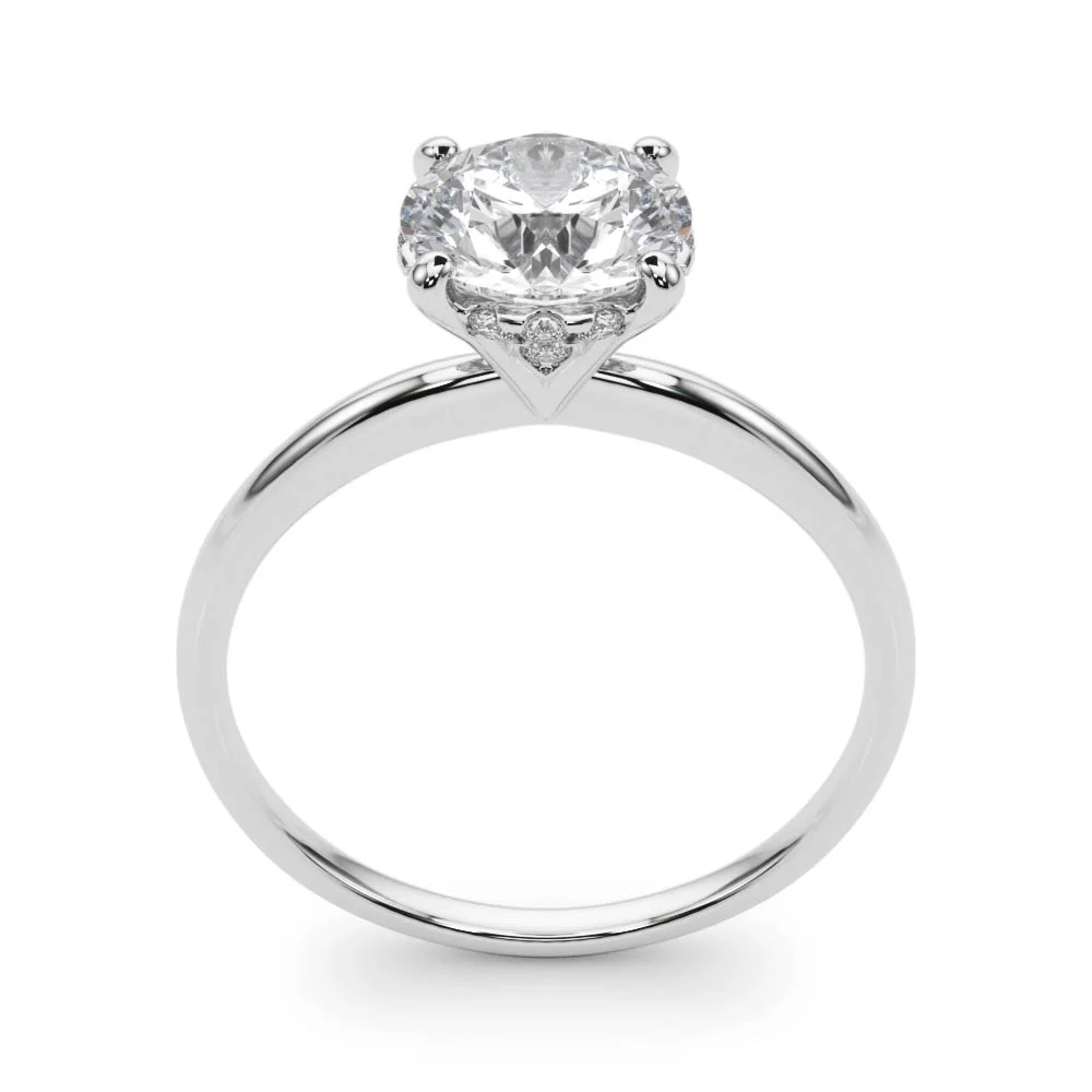 Round Solitaire Engagement Ring - Image 5