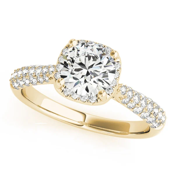 Round Halo Pavé Engagement Ring - Image 5