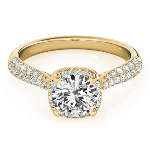 Round Halo Pavé Engagement Ring - Image 7