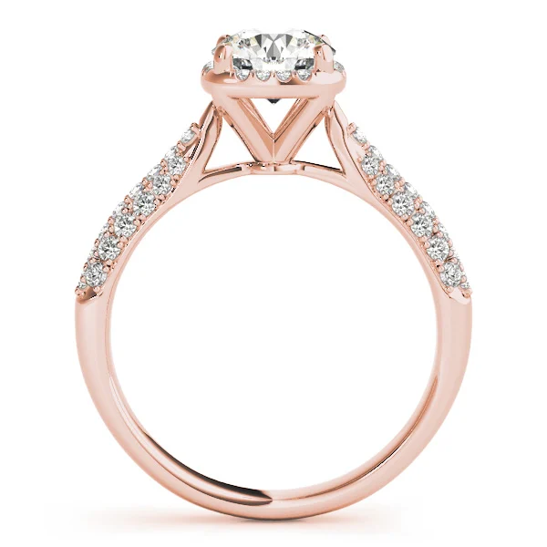 Round Halo Pavé Engagement Ring - Image 10