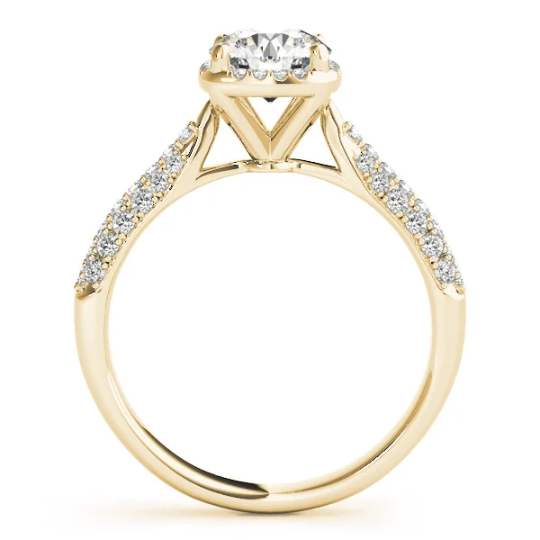 Round Halo Pavé Engagement Ring - Image 6