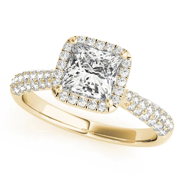 Multirow Pavé Halo Engagement Ring - Image 5