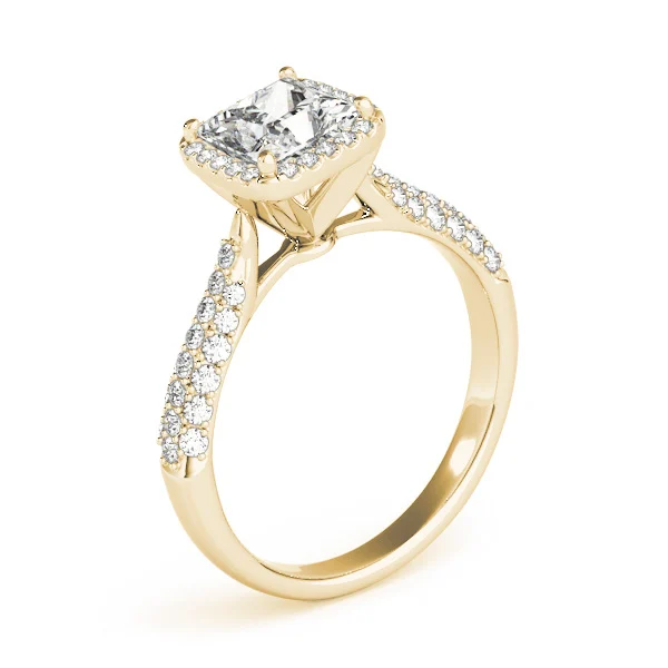 Multirow Pavé Halo Engagement Ring - Image 8