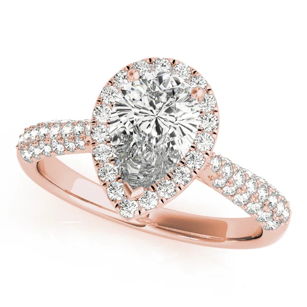 Multirow Pavé Halo Engagement Ring - Image 9