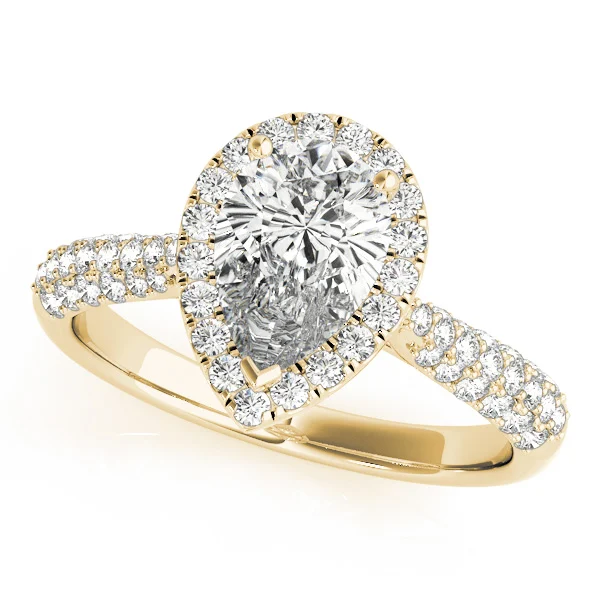 Multirow Pavé Halo Engagement Ring - Image 5