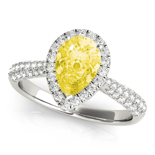Multirow Pavé Halo Engagement Ring - Image 13