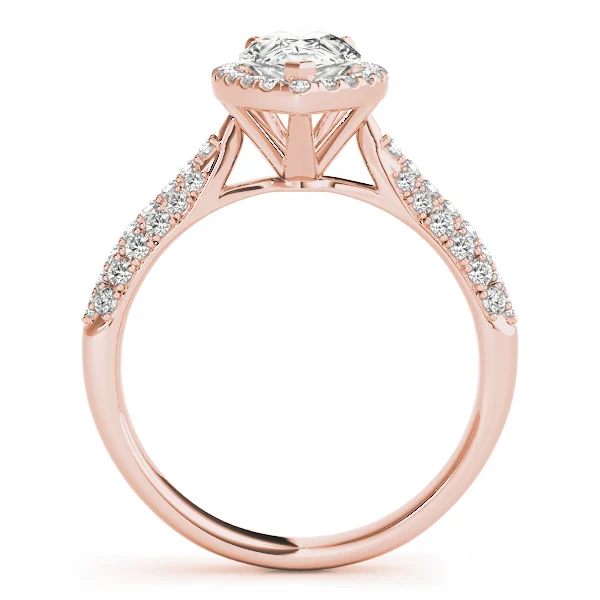 Multirow Pavé Halo Engagement Ring - Image 10