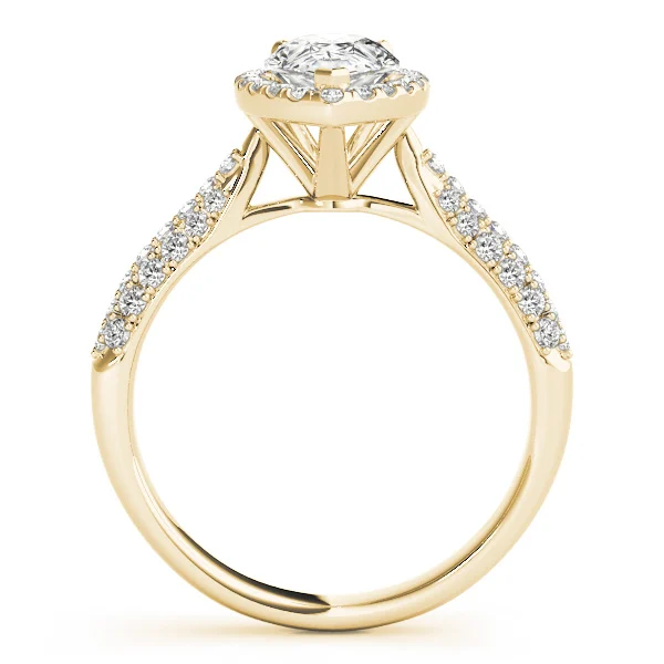 Multirow Pavé Halo Engagement Ring - Image 6