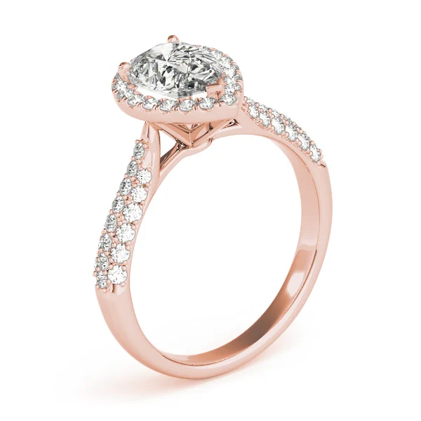 Multirow Pavé Halo Engagement Ring - Image 12