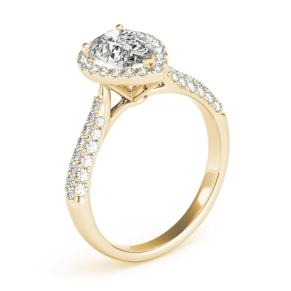 Multirow Pavé Halo Engagement Ring - Image 8