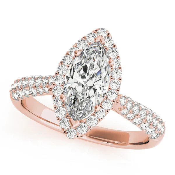 Multirow Pavé Halo Engagement Rings - Image 9